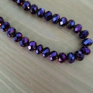 Purple AB Crystal Beveled beads Prepared for Necklace Bracelet